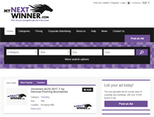 Tablet Screenshot of mynextwinner.com